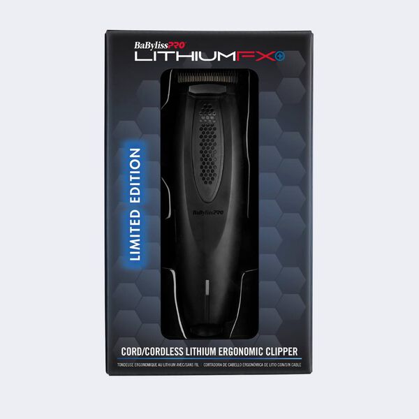 BabylissPro LimitedFX+ Matte Black Lithium Ergonomic Clipper