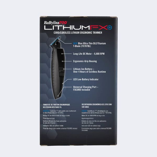 BabylissPro LimitedFX+ Matte Black Lithium Ergonomic Trimmer