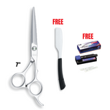 Kasho Sagano KSG 7" Shear + FREE Captain Kai Razor Holder + Blades