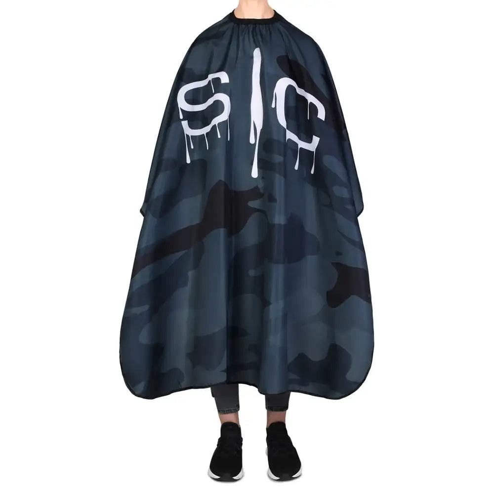 S|C Black Camo Barber and Stylist Cape